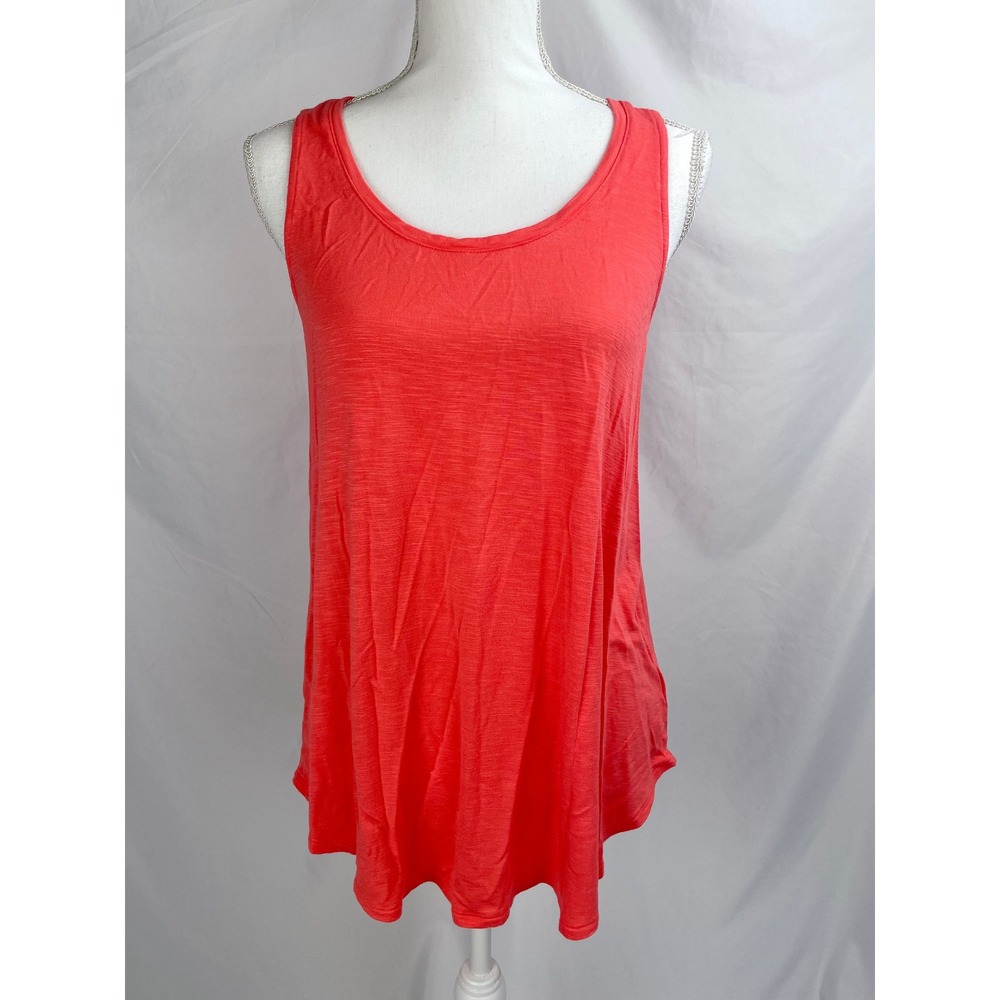 Old Navy Women Medium Luxe Slub Coral Tank Top Sleeveless Shirt